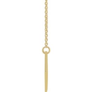 14K Yellow Gold  Medical Id Design Necklace, Length: 18 In