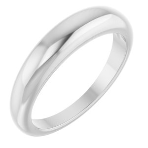 Sterling Silver 4 Mm Polished Petite Dome Ring Size 7