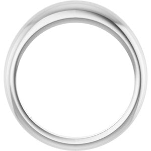 14K White Gold 4 Mm Polished Petite Dome Ring Size 7