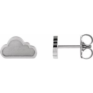 Sterling Silver Tiny Cloud Earring