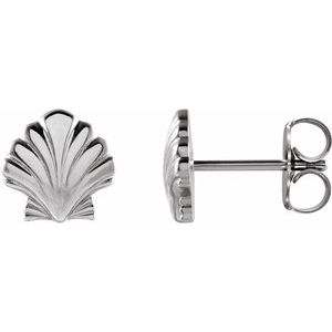 Sterling Silver Tiny Shell Earrings