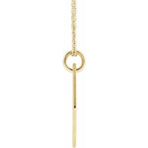 14K Yellow Gold  Diamond-Shaped Necklace, Length: 18 In