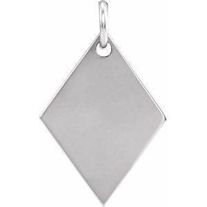 Sterling Silver Diamond-Shaped Pendant