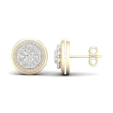 10K Yellow Or White Gold Diamond Earring