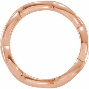 10K Yellow Or White Or Rose Gold 3.28 mm Woven-Design Comfort-Fit Band