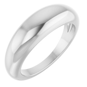Sterling Silver 6 Mm Polished Petite Dome Ring Size 7