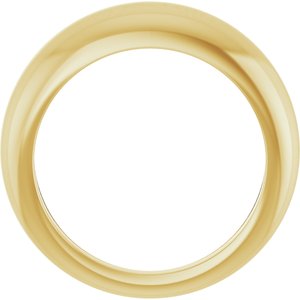 14K Yellow Gold 6 Mm Polished Petite Dome Ring Size 7
