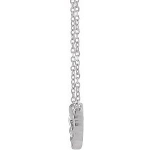 Sterling Silver 10.25 X 9.52 Mm 18 In Polished Rope Heart Necklace