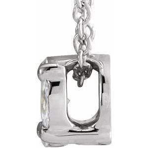 14K White Gold H+ I1 1/6 Ctw Natural Diamond Cluster Necklace, Length: 18 In