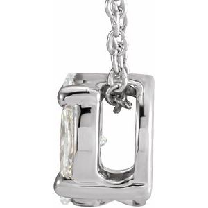 14K White Gold H+ I1 1/3 Ctw Natural Diamond Cluster Necklace, Length: 18 In
