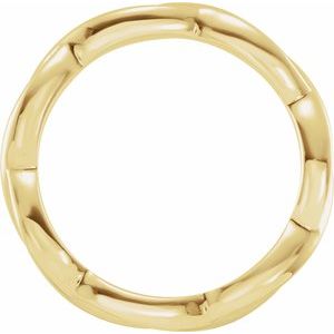 10K Yellow Or White Or Rose Gold 3.28 mm Woven-Design Comfort-Fit Band