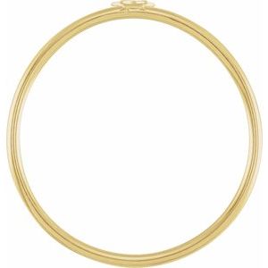 14K Yellow Gold Stackable Star Ring Size 8