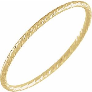 14K Yellow Gold Stackable Design Ring Size 5