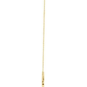 14K Yellow Gold 21.76 X 13.8 Mm 16 In Polished Love Necklace