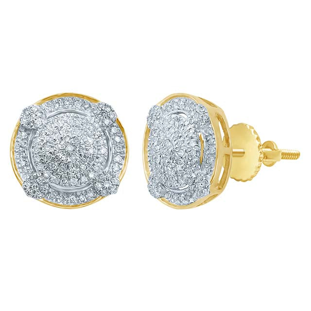 10K Yellow Or White Gold Diamond Earring