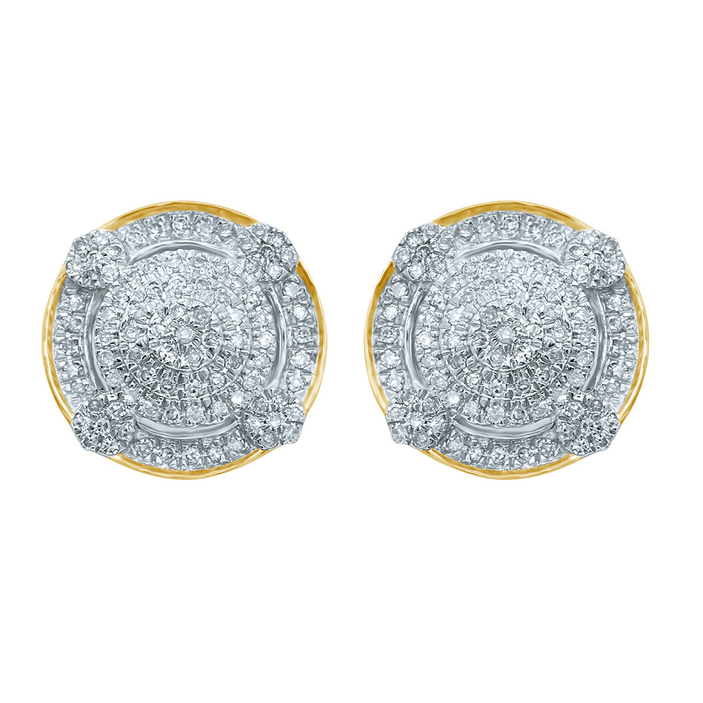 10K Yellow Or White Gold Diamond Earring