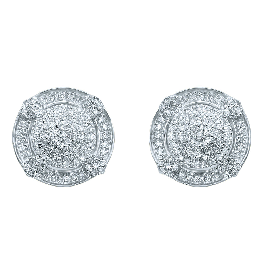 10K Yellow Or White Gold Diamond Earring