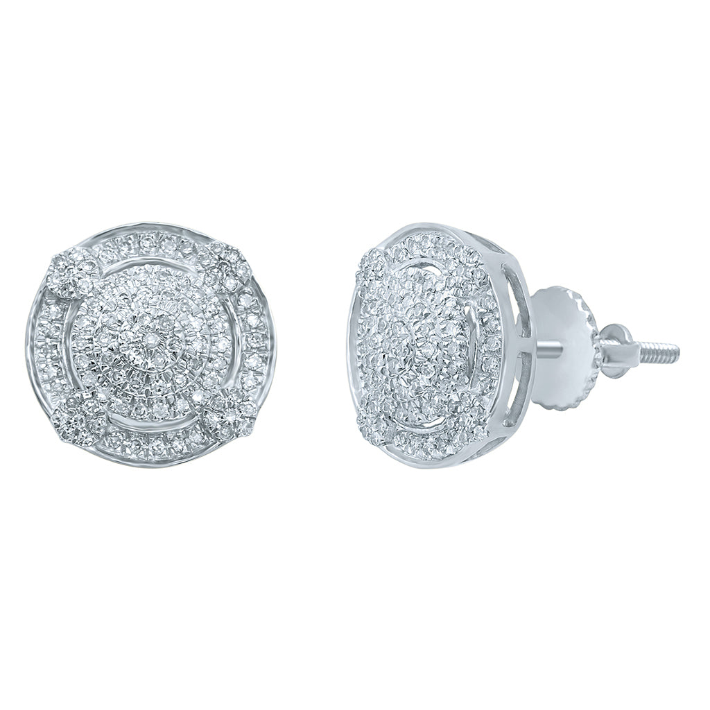 10K Yellow Or White Gold Diamond Earring