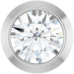 14K White Gold Round 3Mm Gh Si1-Si2 1/10 Ctw Lab Grown Diamond Bezel-Set Pendant Slide