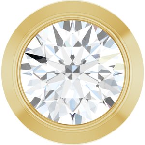 14K Yellow Gold Round 3Mm Gh Si1-Si2 1/10 Ctw Lab Grown Diamond Bezel-Set Pendant Slide