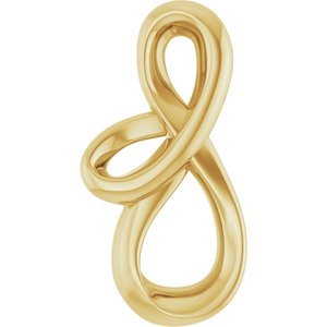 14K Yellow Gold 17.92 X 9.17 Mm Polished Freeform Pendant