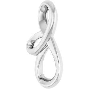 14K White Gold 17.92 X 9.17 Mm Polished Freeform Pendant