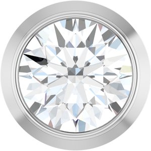 14K White Gold Round 3.5Mm Gh Si1-Si2 1/6 Ctw Lab Grown Diamond Bezel-Set Pendant Slide