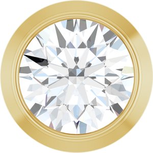 14K Yellow Gold Round 3.5Mm Gh Si1-Si2 1/6 Ctw Lab Grown Diamond Bezel-Set Pendant Slide