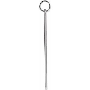 14K White Gold 33 X 4.5 Mm Polished Rounded Retangle Pendant