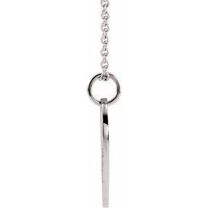 Sterling Silver Left 17 X 10 Mm 16-18 In Polished Broken Heart Necklace