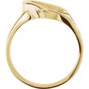 14K Yellow Gold Polished Freeform Ring Size 6
