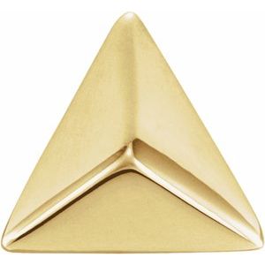 14K Yellow Gold Each Friction Backs Pyramid Earring