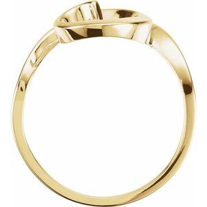 14K Yellow Gold Polished Freeform Ring Size 7