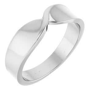 Sterling Silver Polished 5 Mm Polished Twisted Stackable Ring Size 7