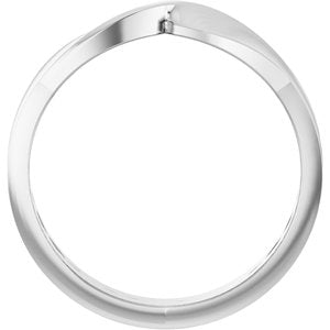 Sterling Silver Polished 5 Mm Polished Twisted Stackable Ring Size 7
