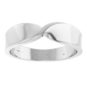 Sterling Silver Polished 5 Mm Polished Twisted Stackable Ring Size 7