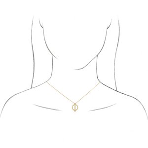 14K White Gold 20 X 14 Mm 16-18 In Polished Negative Space Circle Necklace