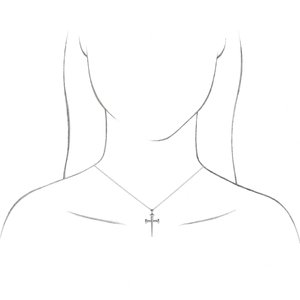 14K Yellow Gold 28 X 14.71 Mm 18 In Polished Nail Cross Necklace