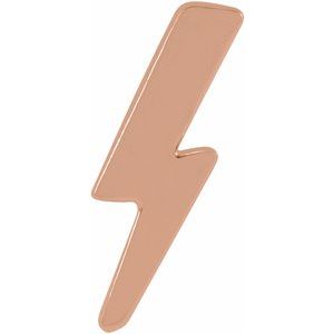 14K Rose Gold 10 X 3.8 Mm Left Friction Back Included Polished Tiny Lightning Bolt Earring