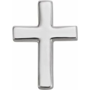 Sterling Silver 7.5 X 5.5 Mm Each Friction Back Sold Separately Polished Cross Earring