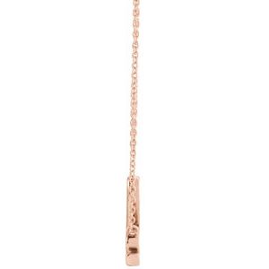 14K Rose Gold 21.76 X 13.8 Mm 18 In Polished Love Necklace