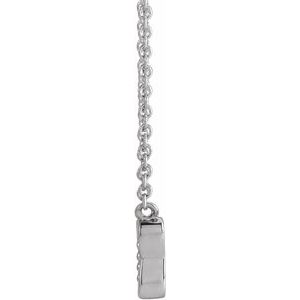 14K White Gold Round 1Mm G-H I1 .025 Ctw Natural Diamond Butterfly Necklace, Length: 18 In