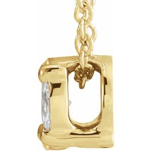 14K Yellow Gold H+ I1 1/6 Ctw Natural Diamond Cluster Necklace, Length: 18 In