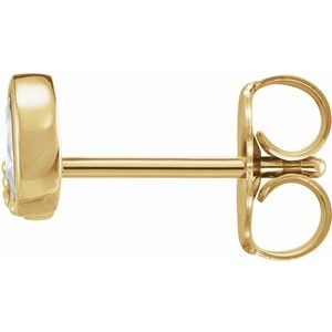 14K Yellow Gold Marquise 4 X 2 Mm 1/10 Ctw Natural Diamond Earring