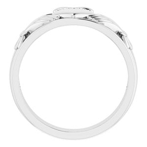 Continuum Sterling Silver Claddagh Band Size 10