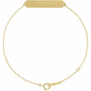 18K Yellow Gold-Plated Sterling Silver 33 X 6 Mm 7-8 In Polished 7-8 Inch Geometric Bracelet