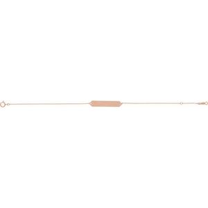 14K Rose Gold 33 X 6 Mm 7-8 In Polished 7-8 Inch Geometric Bracelet