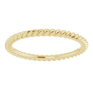 10K Yellow Gold 1.3 mm Skinny Rope Band