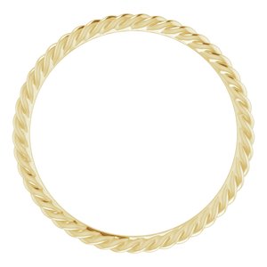 14K Yellow Or White Gold 1.3 mm Skinny Rope Band