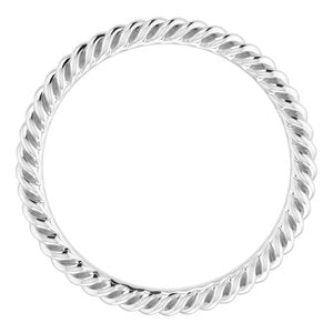 Continuum Sterling Silver Skinny Rope Band